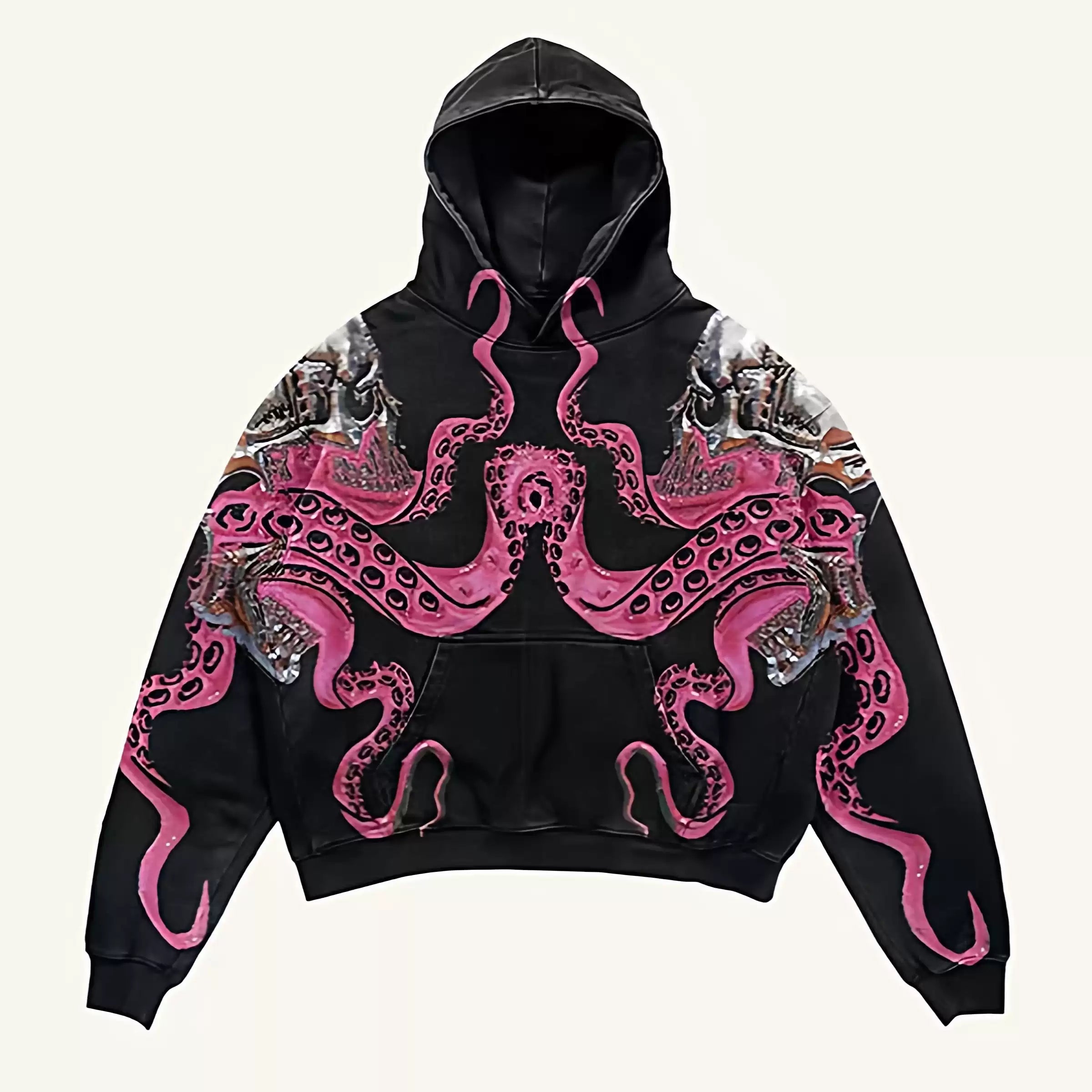 Colorful Skeleton Print Oversized Hoodie
