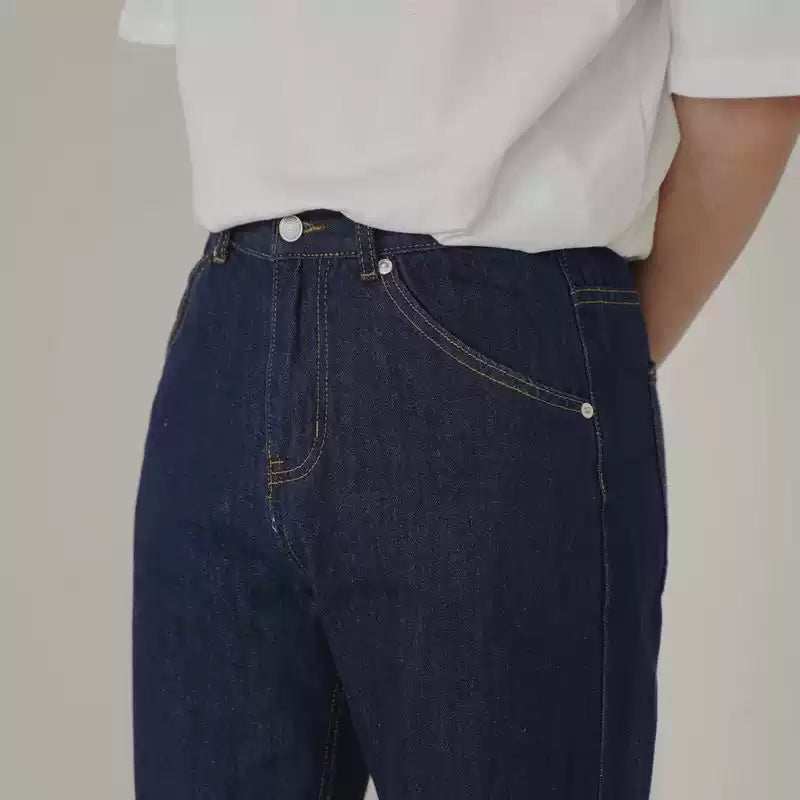 Korean Wash Relaxed Straight Jeans