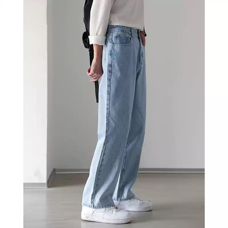 Light Wash Classic Straight Jeans