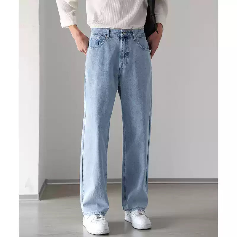 Light Wash Classic Straight Jeans