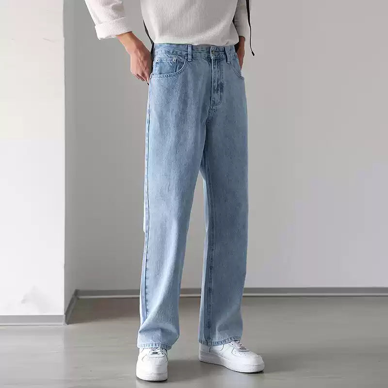 Light Wash Classic Straight Jeans