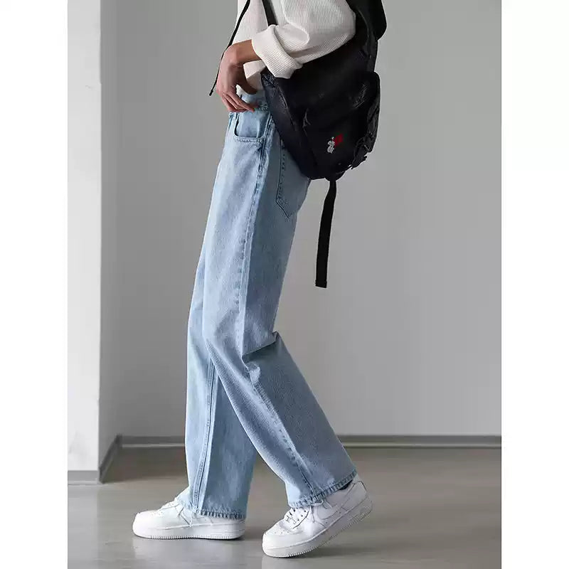 Light Wash Classic Straight Jeans