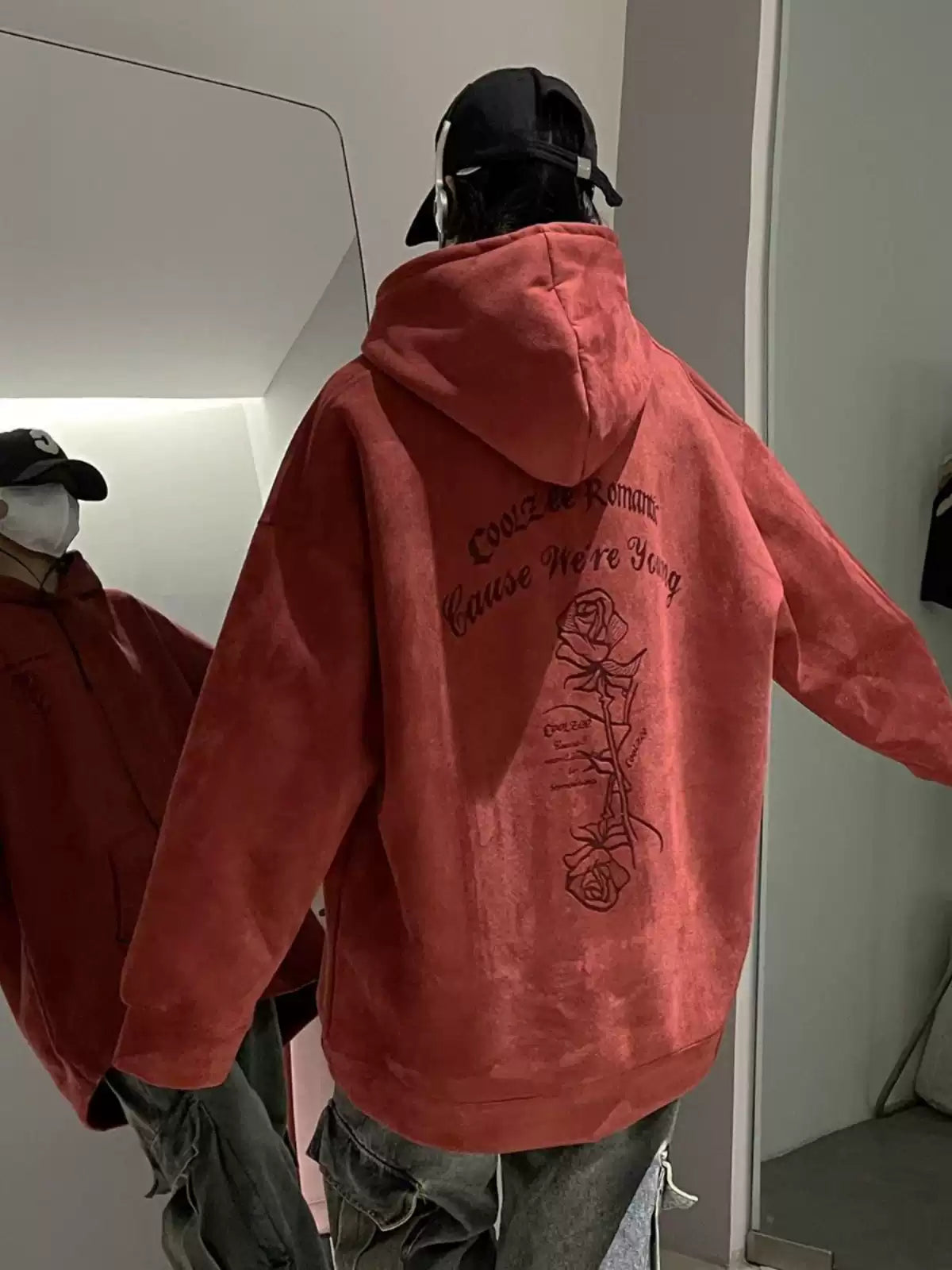 Vintage Rose Graphic Pullover Hoodie