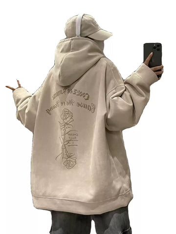 Vintage Rose Graphic Pullover Hoodie