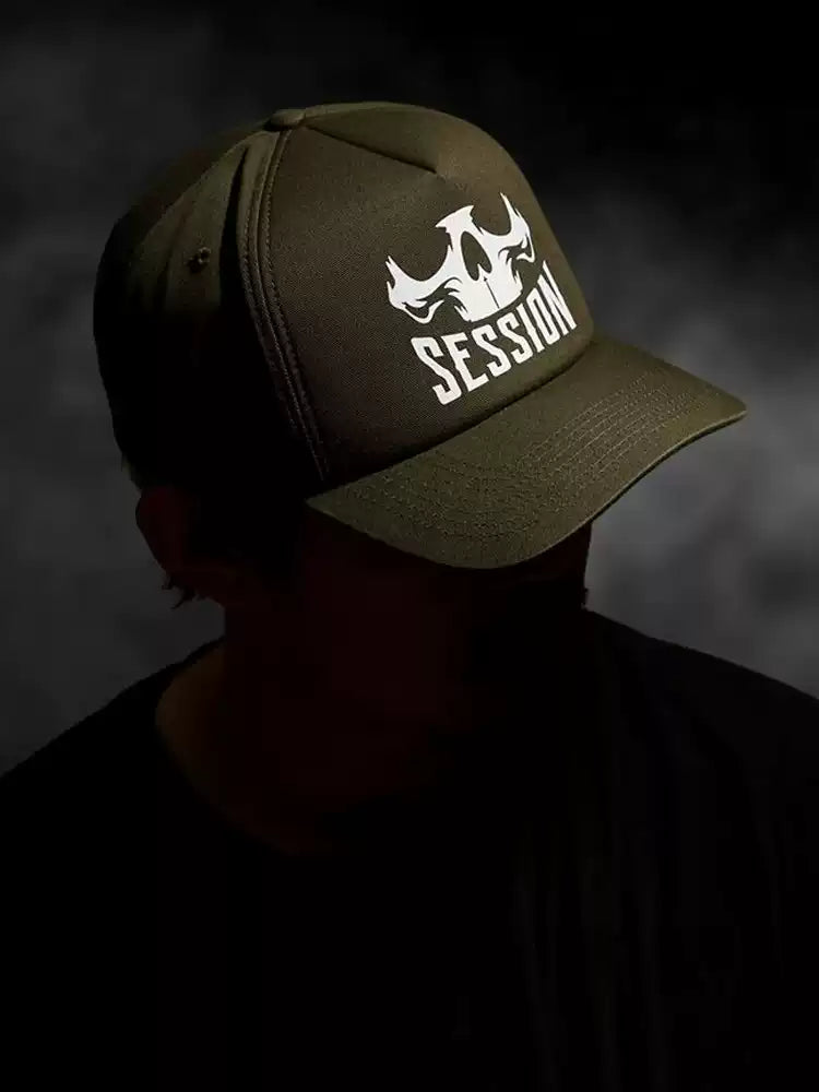 Camo Skull Washed Baseball Cap