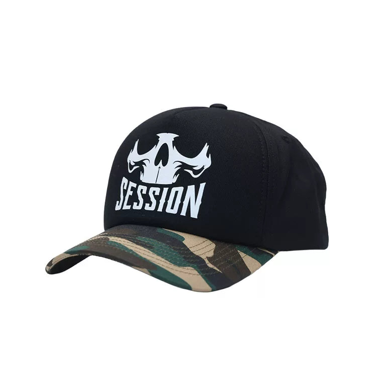Camo Skull Washed Baseball Cap